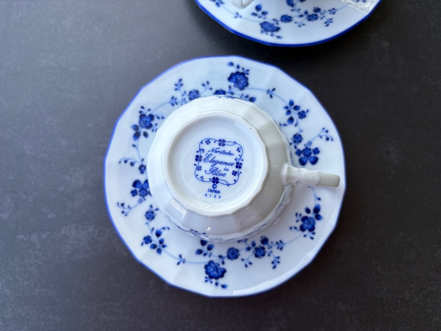 Noritake Set di piatti: Noritake Elegance in Blue Teetasse und Teller x2 – Usato da Wädenswil venduto da BEF55 3