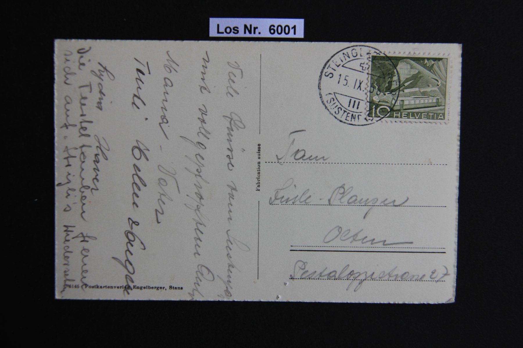 Cartoline postali: Ansichtskarte Sustenpasshöhe 2262 m.ü.M.            Los 6001 – Usato da Volken venduto da jukon65 1