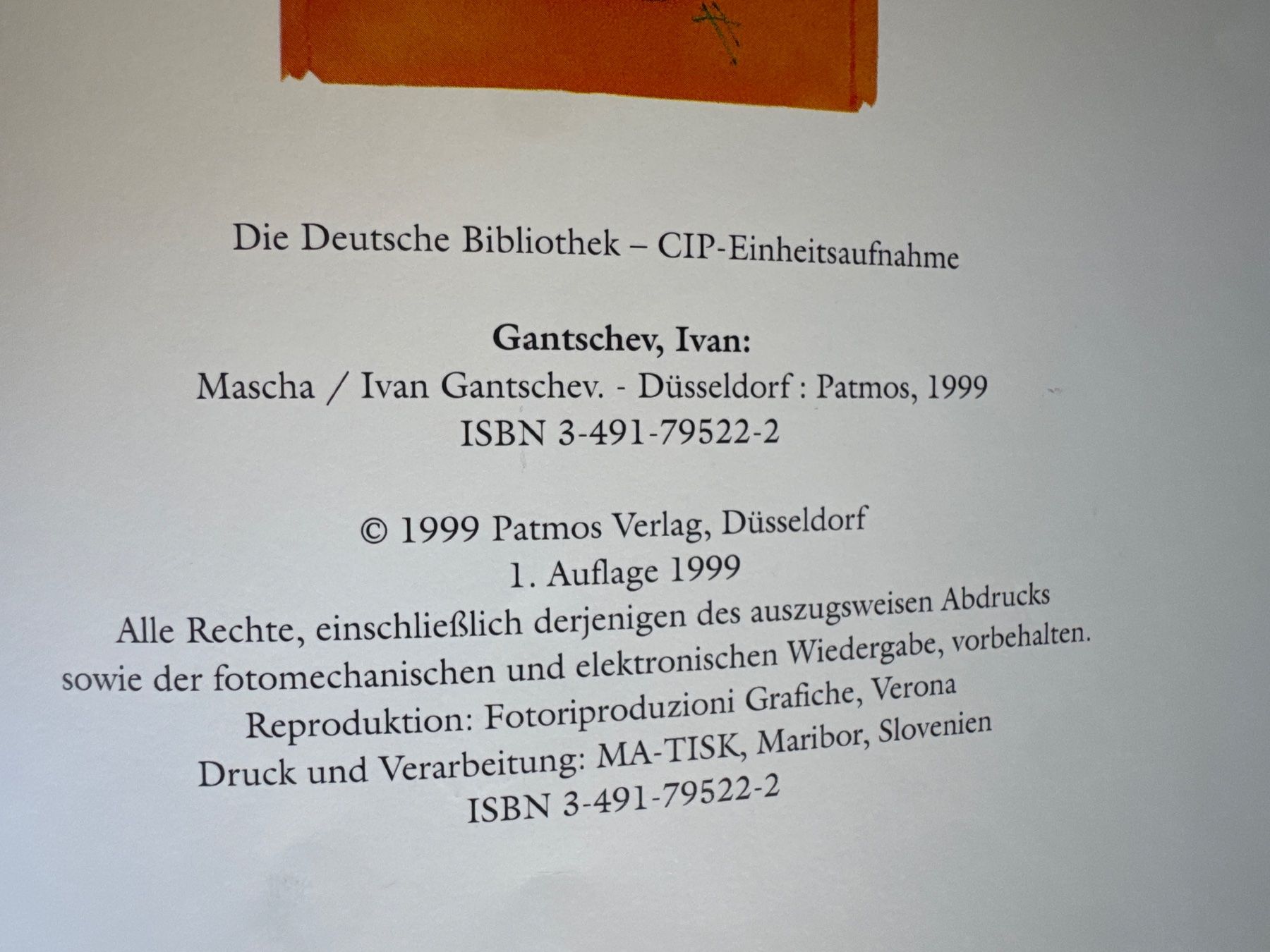 Libri: Mascha - Ivan Gantschev – Usato da Aarau venduto da Kilauea 7