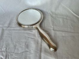 Specchio da toeletta in ottone placcato argento – Anni ’30