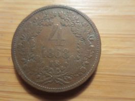 Ungarn 1868 KB, 4 Kreuzer