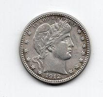 (731) USA, ¼ Dollar, 1912, top stgl