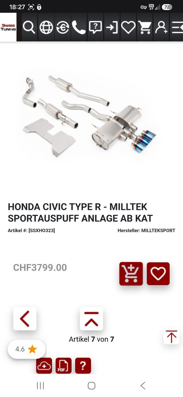 Honda Auspuffanlagen: Milltek Catback Resonated 3" Triple GT-100 Burnt Titanium – Gebraucht aus Davos Platz von LeonKennedy7