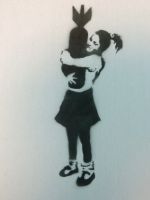 Banksy Litho "Bomb Girl"