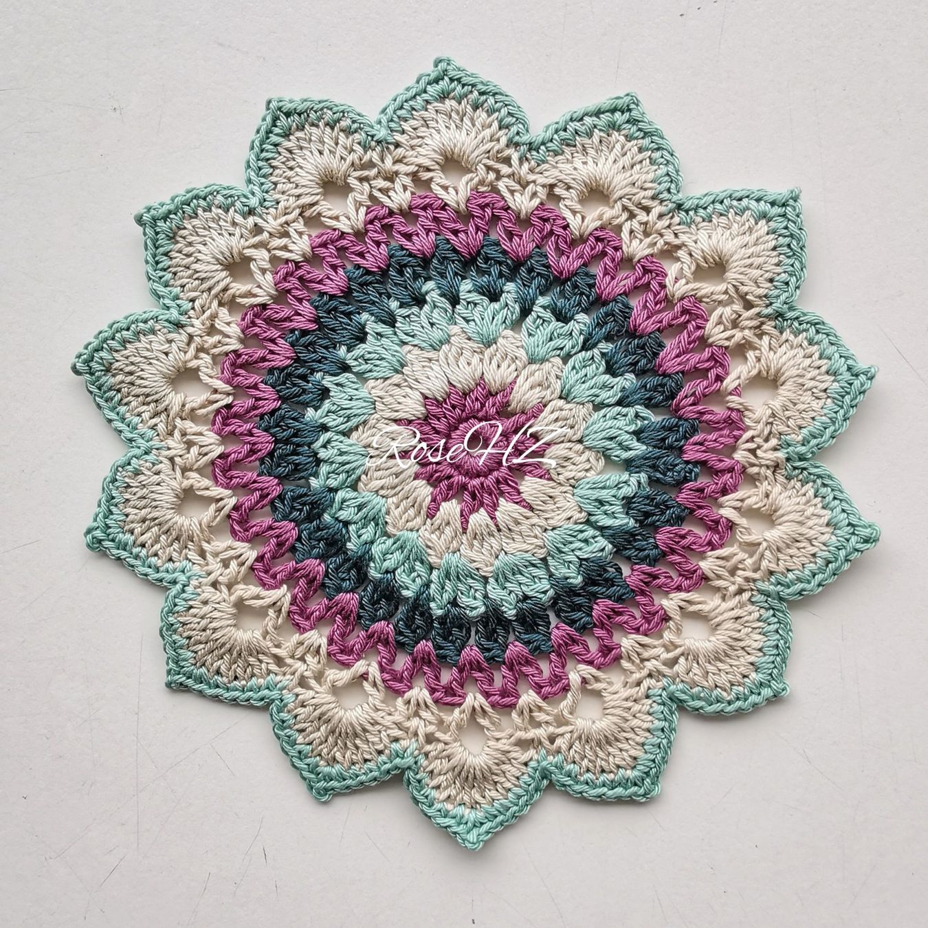 Altra biancheria da tavola: Mandala Gehäkelt 1.Stück Baumwolle 21cm – Nuovo (secondo la descrizione) da Schaffhausen venduto da RoseHaekelzauber