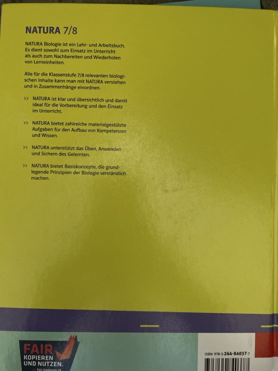 Libri: Natura 7/8 Biologiebuch – Nuovo (secondo la descrizione) da Wangen ZH venduto da Starseaker1 2
