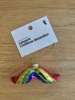 Weihnachtsornament farbiger Schnauz neu