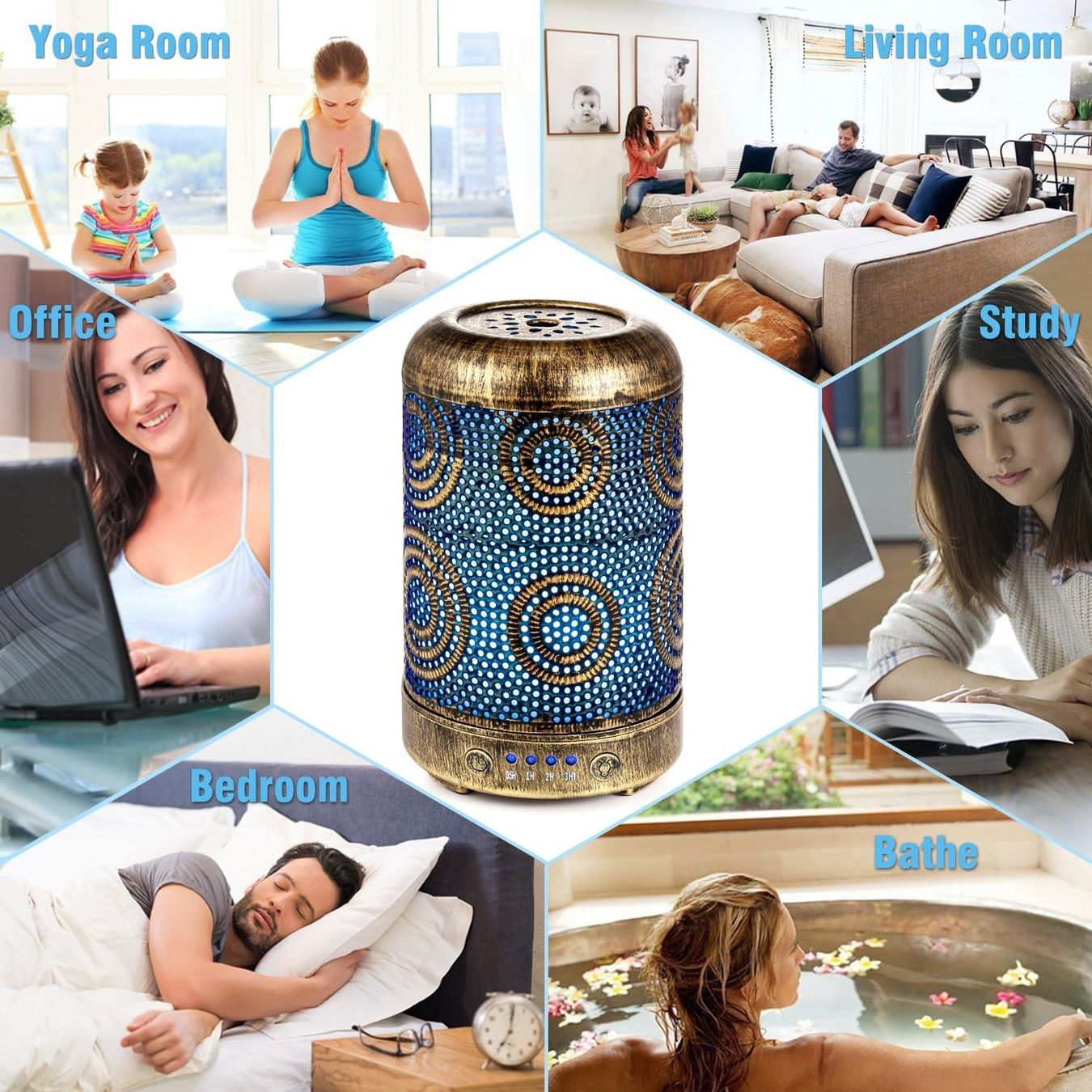Duftöldiffusoren: Aroma-Diffuser 100 ml aus Metall mit 7 LED-Farben – Neu und originalverpackt aus Schaffhausen von smarastore 5