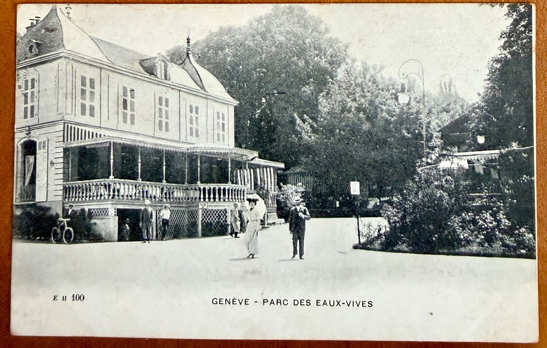 Cartoline postali: Genève - Parc des Eaux-Vives - Animée, 1907, Superbe – Usato da Lutry venduto da Ediego