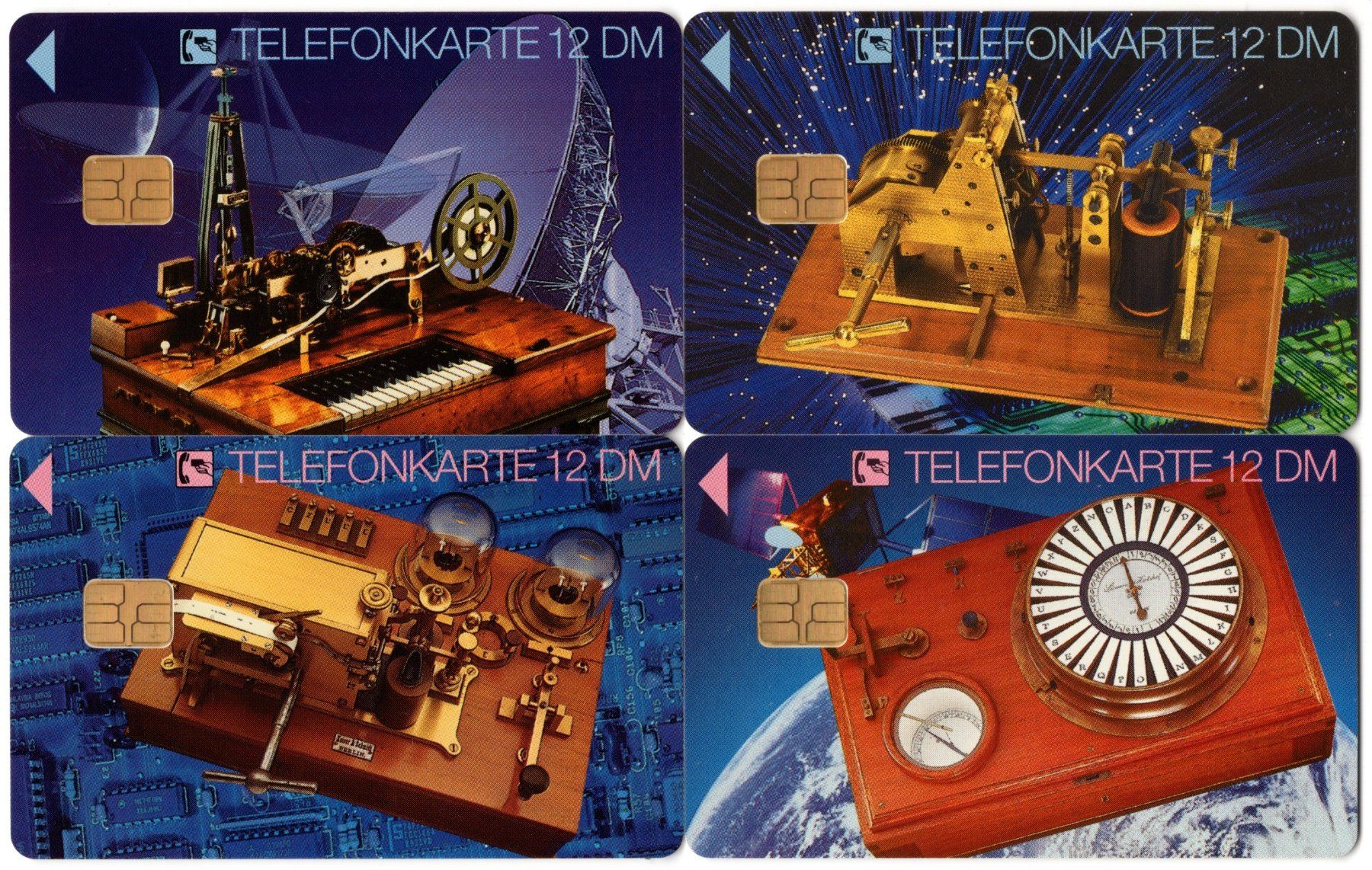 Telefon- & Taxkarten: Telegraphen Serie - 4 volle Telefonkarten der E-Serie – Neu (gemäss Beschreibung) aus Eglisau von Chperfins