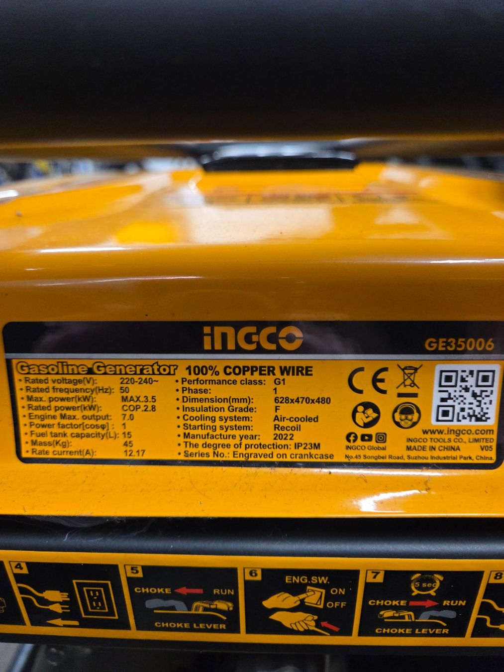 Generatori di corrente: iNGCO GE35006 Generator – Nuovo (secondo la descrizione) da Niederönz venduto da fra_2jdg 6