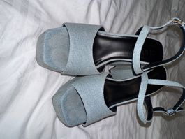 Sommer Denim Plateau Sandalen - Grösse 38