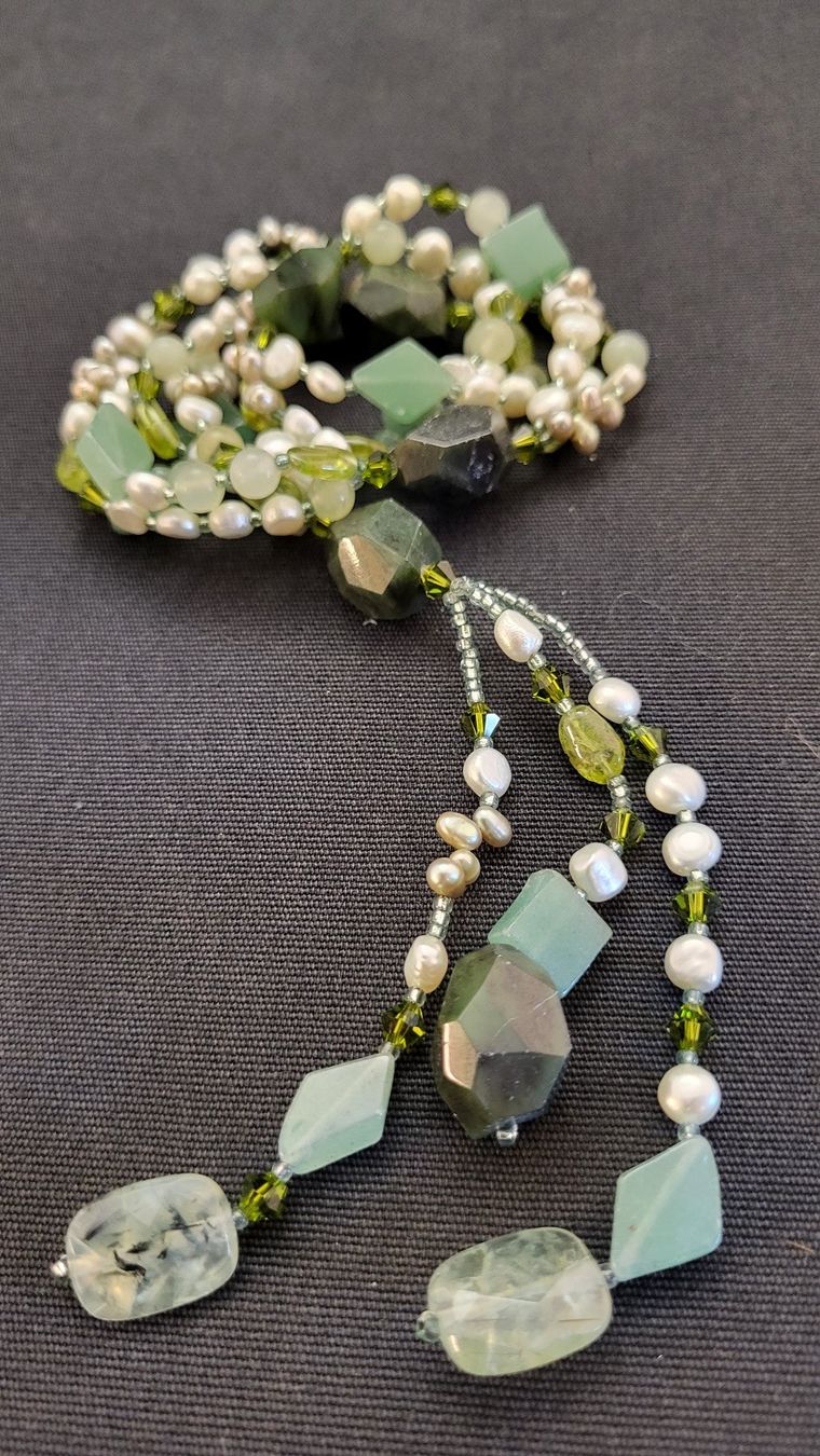 Catenine: Edelstein-Kette mit Perlen – Usato da Basel venduto da spinne02 2