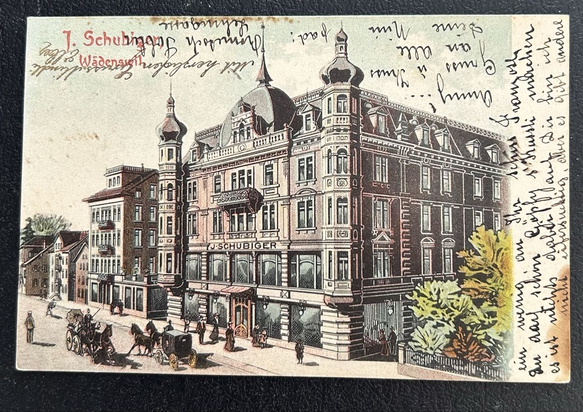 Ansichtskarten: Wädenswil J.  Schubiger 1906 – Gebraucht aus Horw von Tellbub