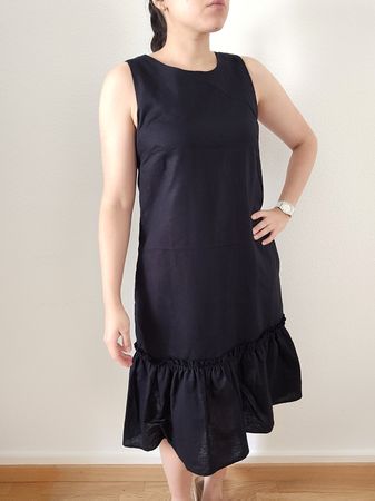 Schönes Leinenkleid schwarz Grösse ca. S/M