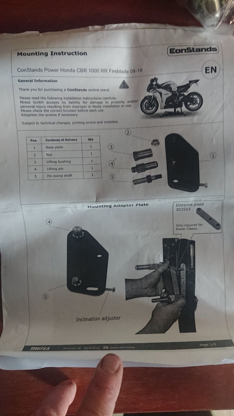 Lecteurs & Adaptateurs: Honda CBR 1000 Fireblade '08-'19 Constands Adapter – D'occasion à Oeschenbach par maximiliano76 1