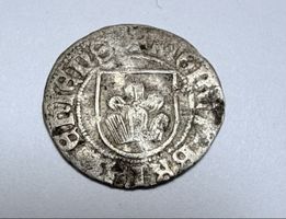 Pièce ancienne en argent avec blason état d'usage