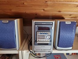 Aiwa CD-Player Stereo mit Kasettendeck & 2 Lautsprechern