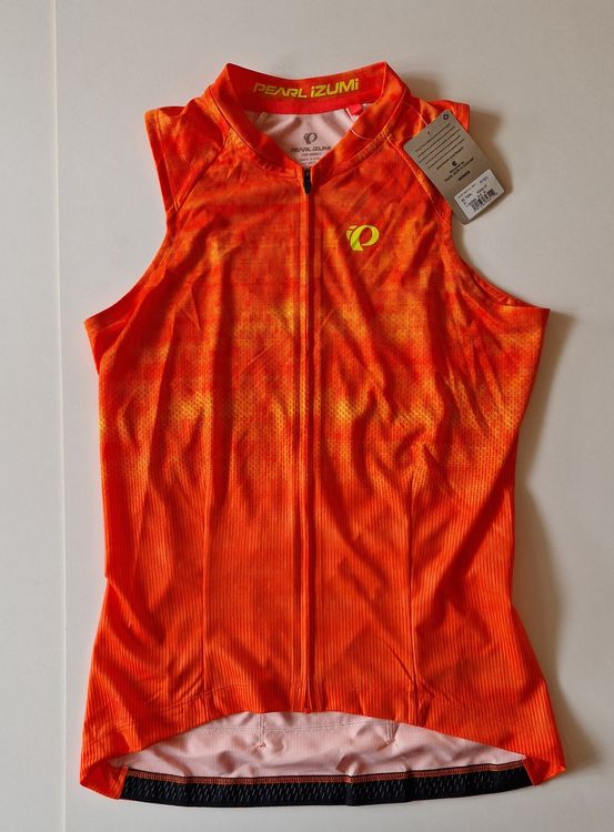 Pearl Izumi Damen Radtrikot ärmellos ELITE PURSUIT BLACK/CRIMSON STRIPE