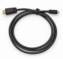 Schwarzes HDMI-Kabel mit einem normalen HDMI-Stecker 