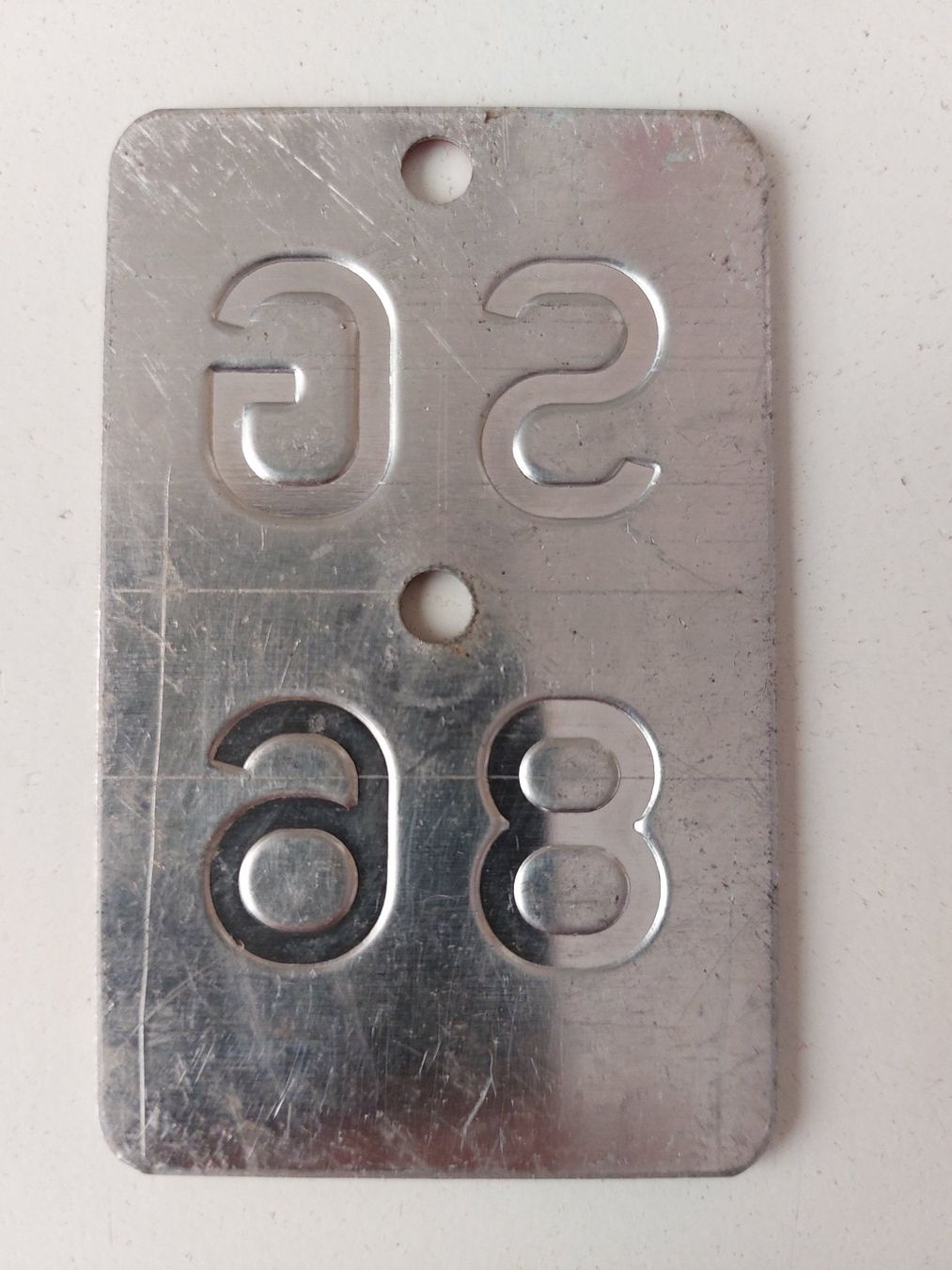Sachs Insegne: Velonummer SG 86 plaque Velo – Usato da Schenkon venduto da Uhu007 1