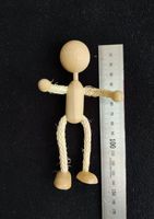 Rohpüppchen mit Kopf (Sisal, Holz) 13.5cm - unbenutzt