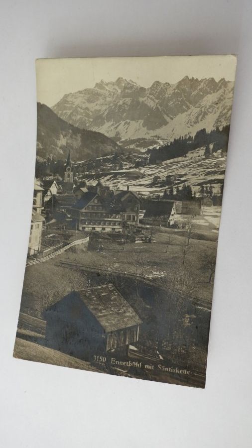 Cartoline postali: Ennetbühl / SG - mit Säntiskette - 1921 – Usato da Jona venduto da centumprata