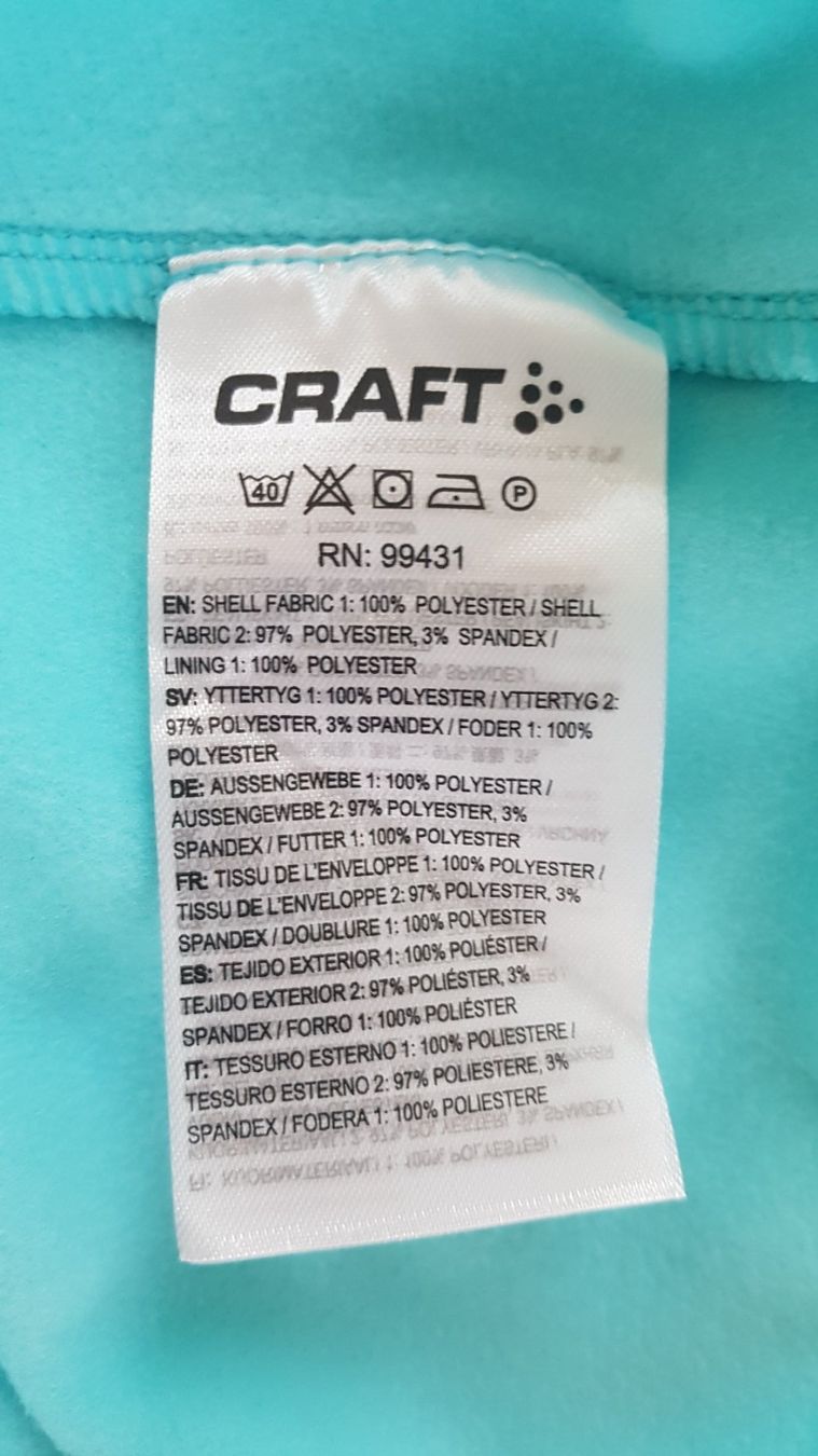 Craft Pullover & Sweatshirts: Craft Fleece Pullover mit Reisverschluss M türkis – Neu und originalverpackt aus Zürich von yro_qvz7 3