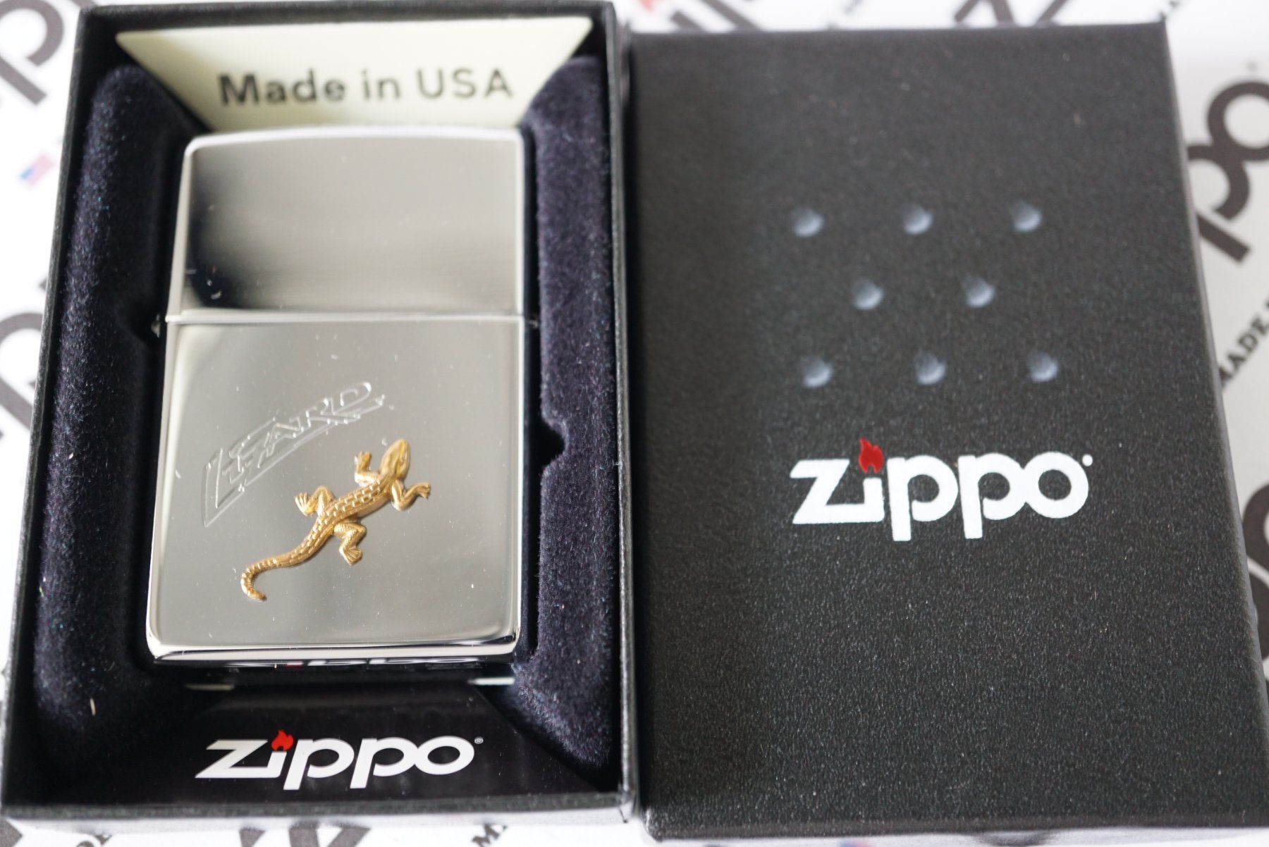 Zippo Accendini: ZIPPO Feuerzeug - LIZARD - emblem - 1998 – Nuovo (secondo la descrizione) da Mels venduto da akaBella