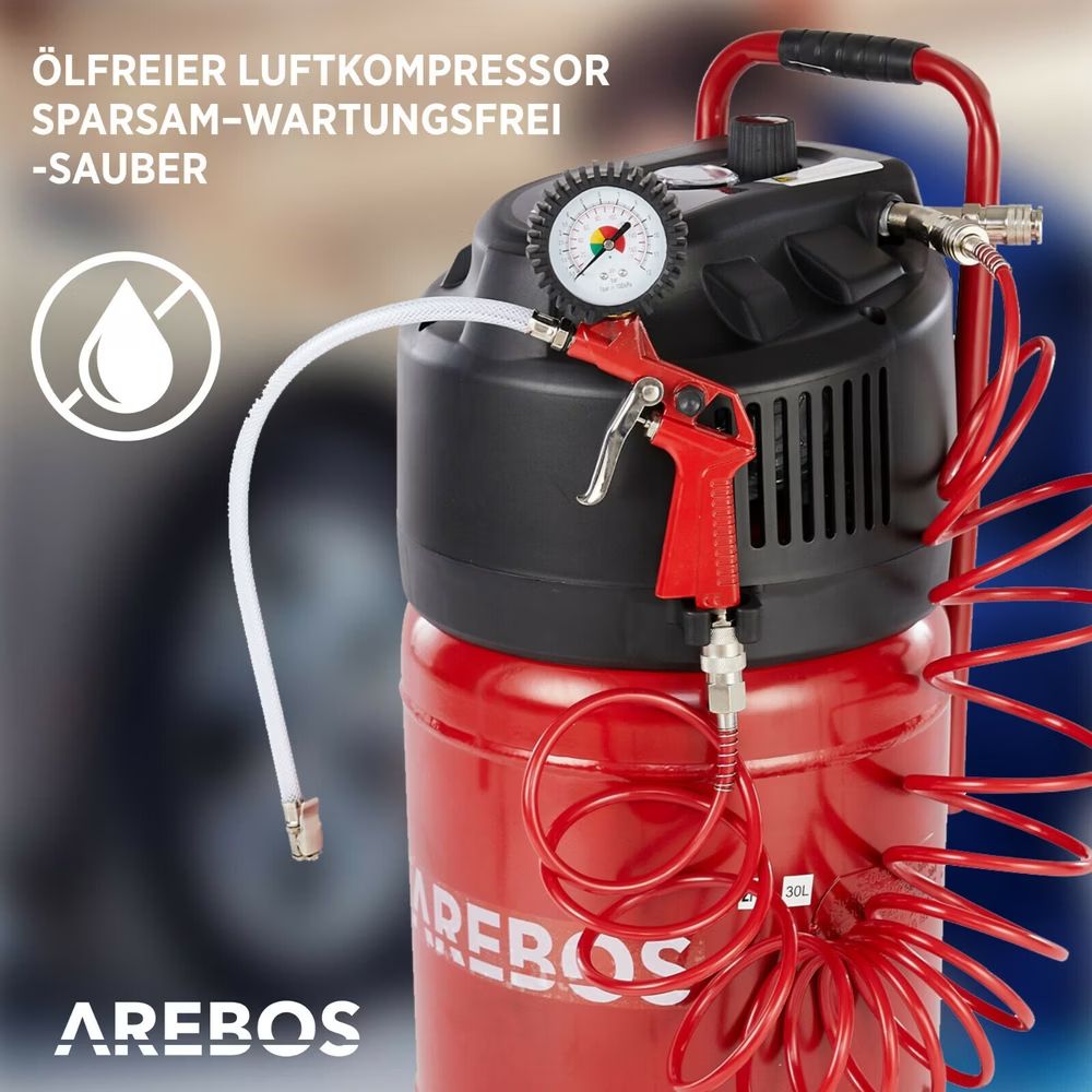 Compressori: Arebos Luftkompressor 30 l, 10 Bar - NEU – Nuovo (secondo la descrizione) da Nebikon venduto da warendiscount 3