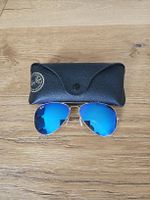 Wunderschöne originale Ray Ban Sonnenbrille in Blau/Gold