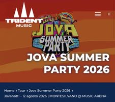 2 Ticket Jovanotti concerto Montatesilvano 12.08.2026 PI