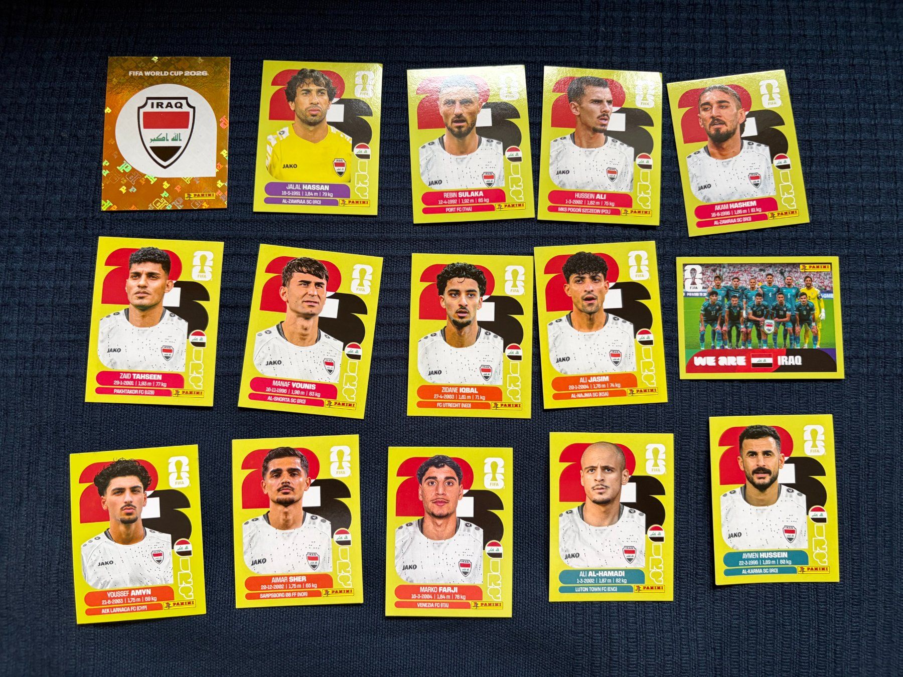Panini Sammelbilder & Trading cards: 15 Panini Sammelbilder von Iraq – Gebraucht aus Thalwil von kon_v82n