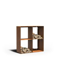 Kaminholzregal | Quader 100x40x100 cm | Cortenstahl