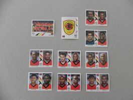 Panini Fussball WM 2006 Fehlliste Angola 301 - 310 Komplett