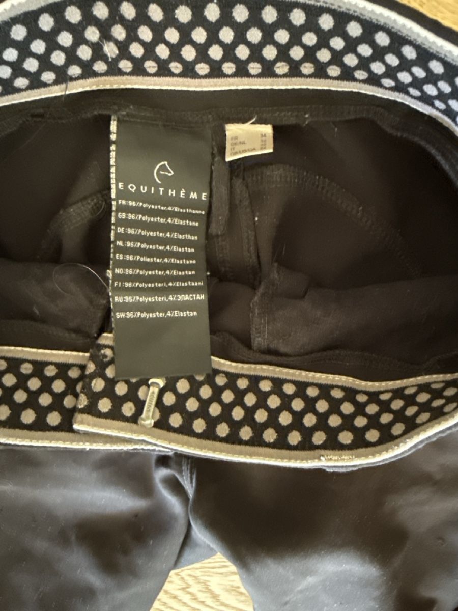 Hosen: Pantalon équitation Equithème noir taille 34 bon état – Gebraucht aus Zürich von Irassa 2
