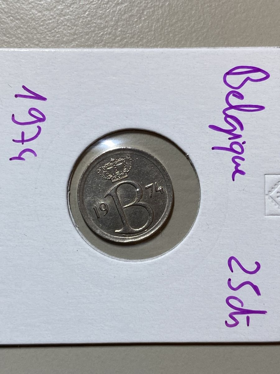 Tutti le monete: Belgique - 25 centimes - 1974  – Usato da Payerne venduto da Mike1682