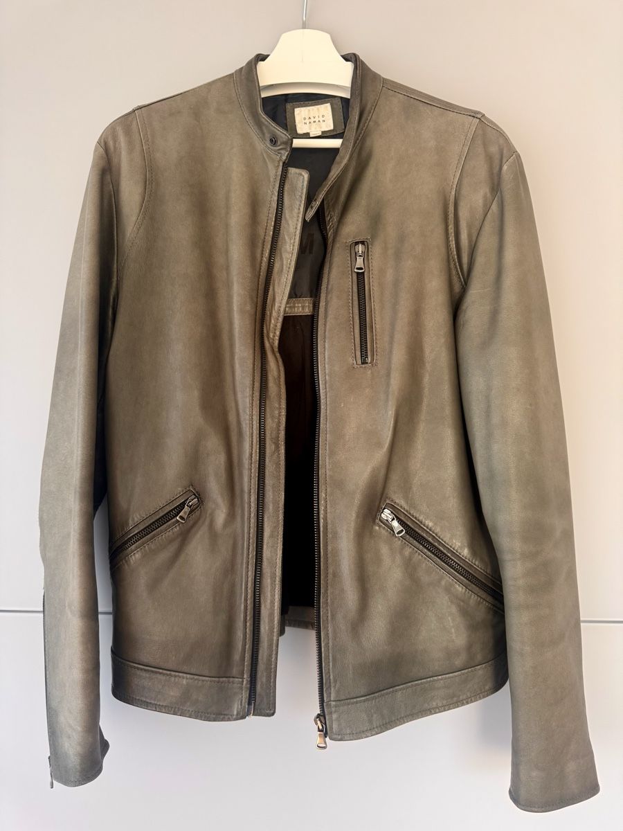 Giacche: David Naman Green Leather Jacket – Usato da Mendrisio venduto da and_9tf8