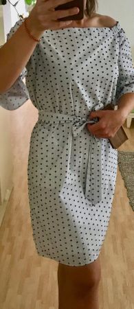 Kleid aus Baumwolle, schulterfrei, Banana Republic, S / 36