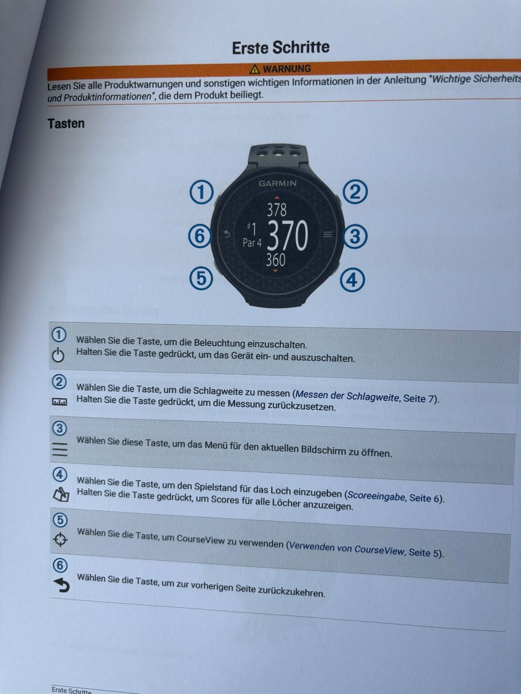 Garmin Montres: Golf Uhr, Garmin S6 weiss – D'occasion à Schaffhausen par pbrunos1 4