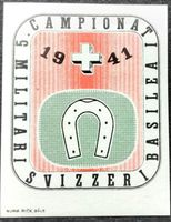 Soldatenmarke 2.WK, Basel 1941, ital, geschn, Wi AM 3-2