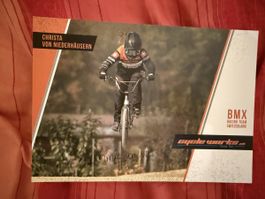 Autogrammkarte Christa von Niederhausern BMX Fahrerin