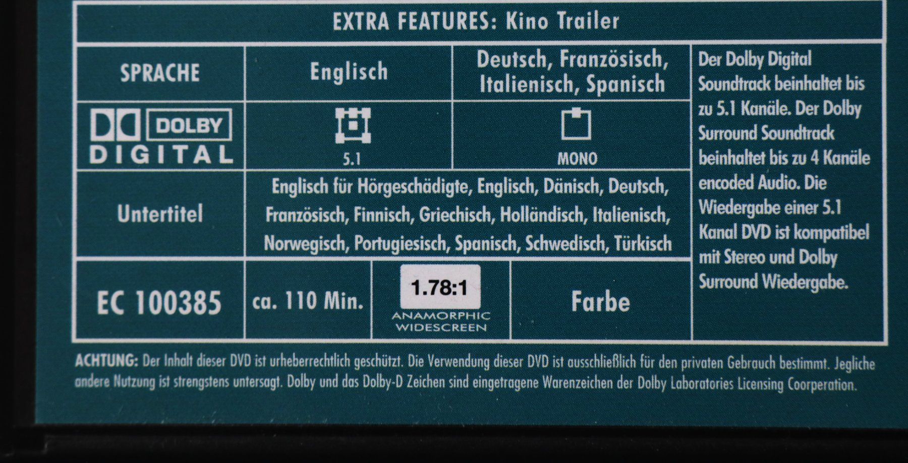 Tutti i DVDs: Frühstück bei Tiffany – Nuovo (secondo la descrizione) da Riedikon venduto da gra_r5w8 2