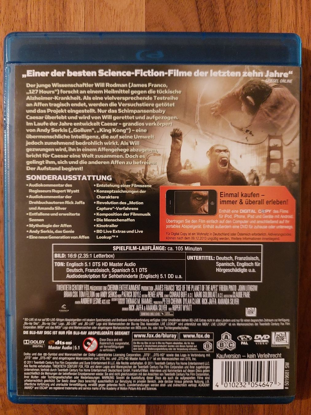 Tutti i DVDs: Blu Ray  & DVD - Planet der Affen Prevolution – Usato da Rheinfelden venduto da FilmAuktion 1