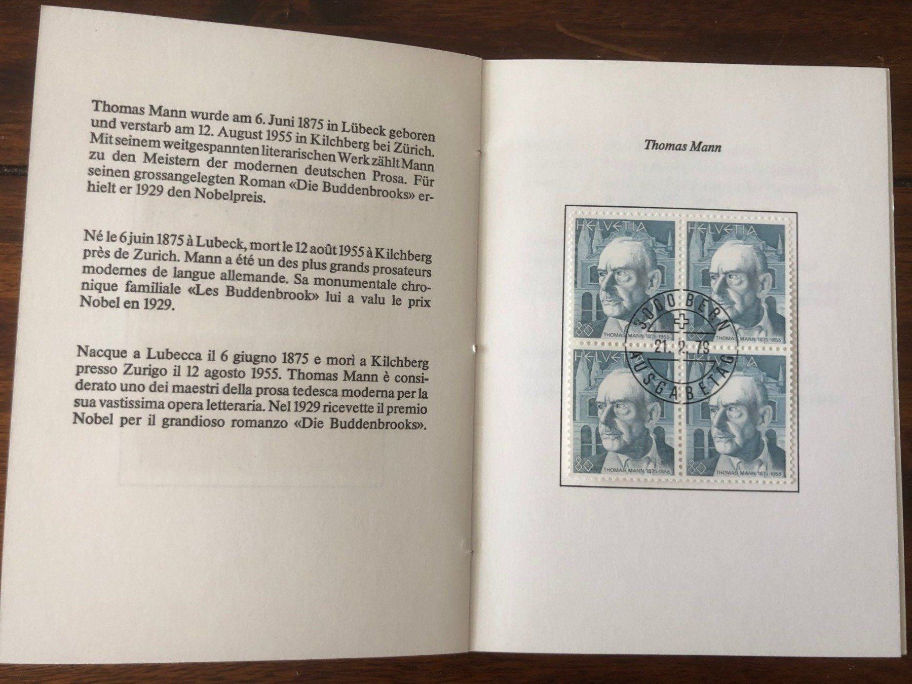 Tutti i francobolli: PTT-Heftli "Porträtmarken 1979 Wahlschweizer" 21.2.79 Bern – Nuovo (secondo la descrizione) da Landquart venduto da interesse63 6
