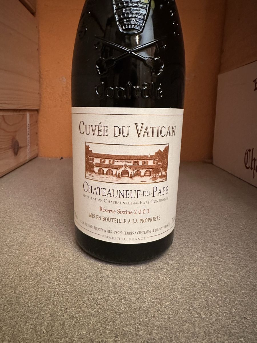 Vino: Cuvee du Vatican CNP Reserve Sixtine 2003 – Nuovo e nell'imballaggio originale da Elsau venduto da sch_6mcn 1