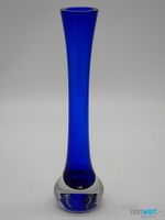 VASE Kobaltblau mit transparentem Boden