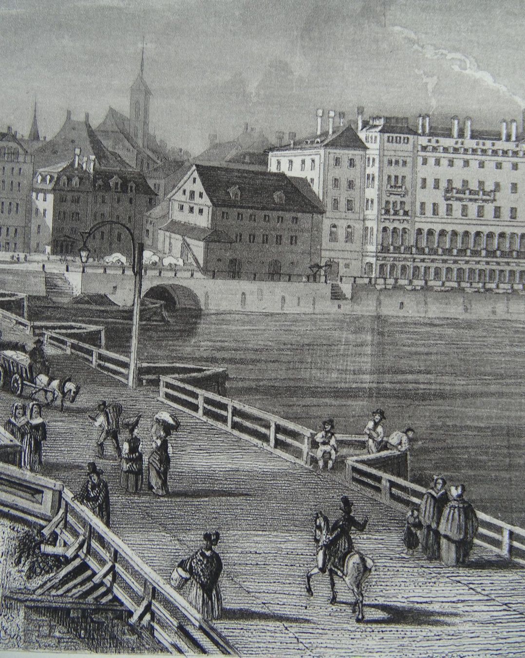 Stiche: BASEL, AQUATINTA 1843 – Gebraucht aus Grüningen von Kartensammler 4
