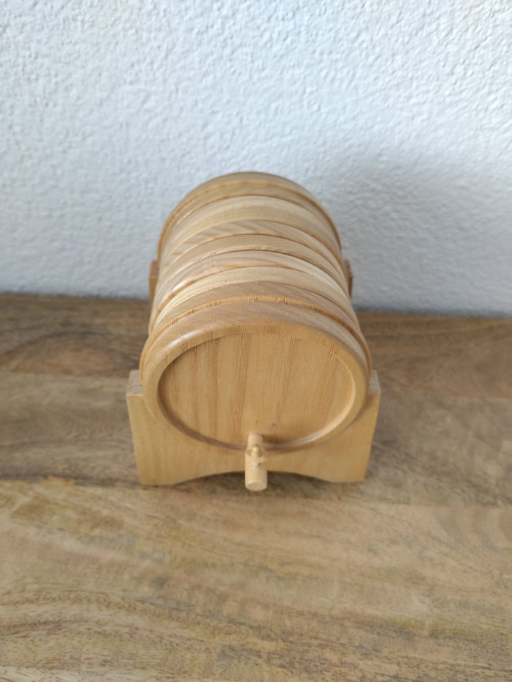 Sottobicchieri: 6x Glas-Untersetzer Holzfass Fässchen Set – Nuovo (secondo la descrizione) da Wangen SZ venduto da scherpa1
