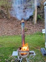 Grill rauchfrei, in Edelstahl, Feuerschale